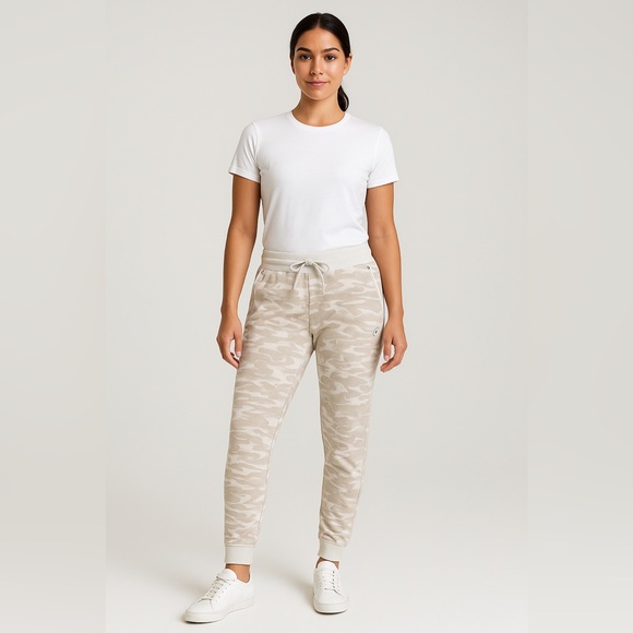 Take Life Further TLF Pants - TLF Apparel Camo Joggers Beige Gray Zip Pockets Size Medium